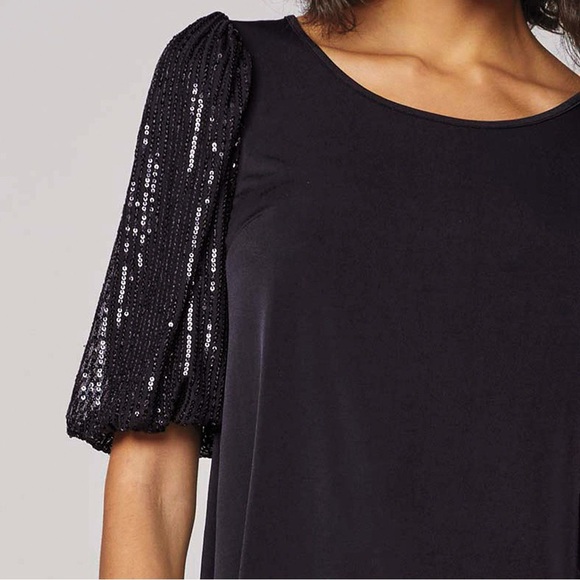 Sequin Sleeve Top - Picture 2 of 6
